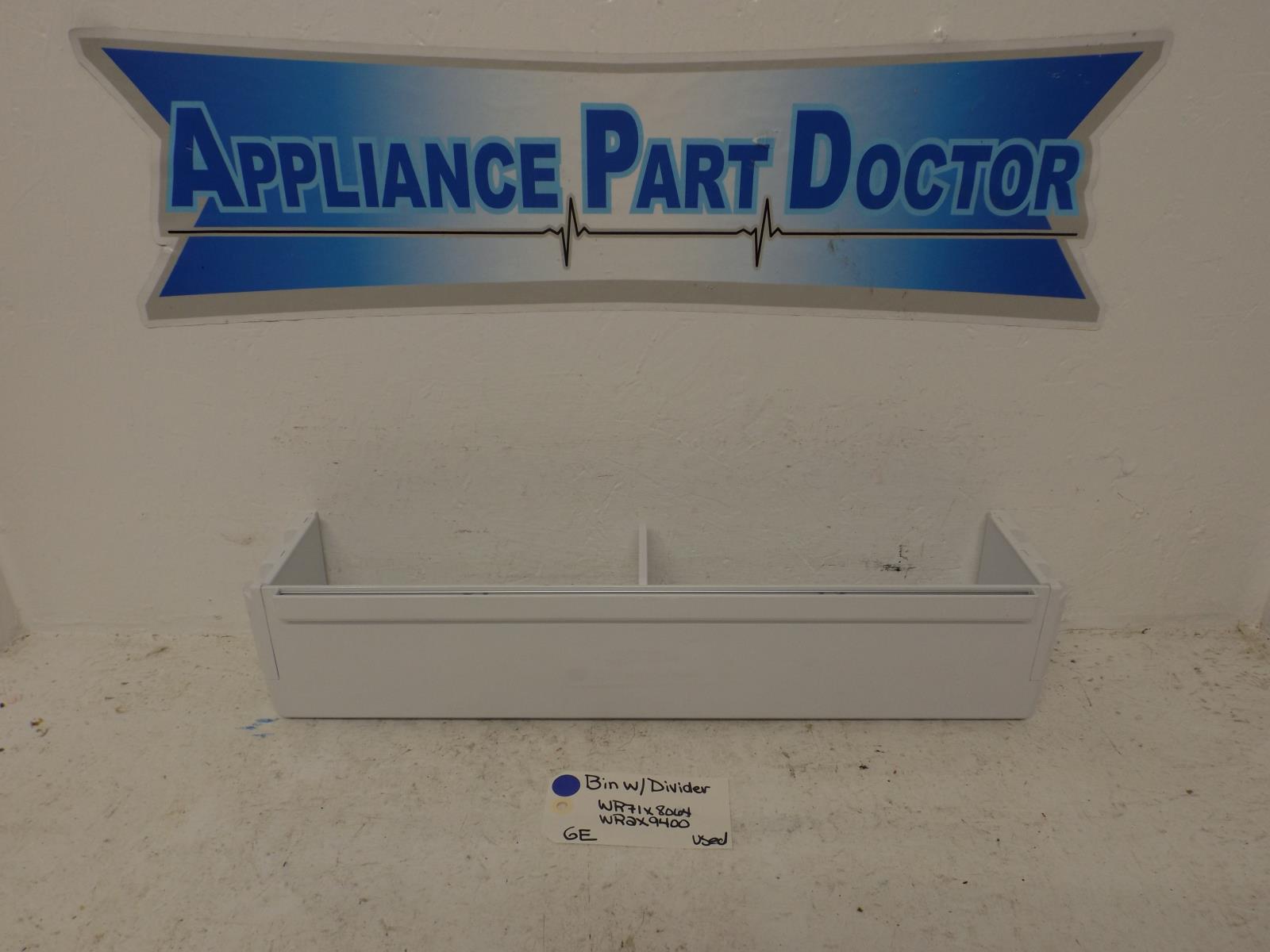 GE Refrigerator WR71X8064 WR2X9400 Bin w/Divider Used GE Refrigerator WR71X8064 WR2X9400 Bin w/Divider Used